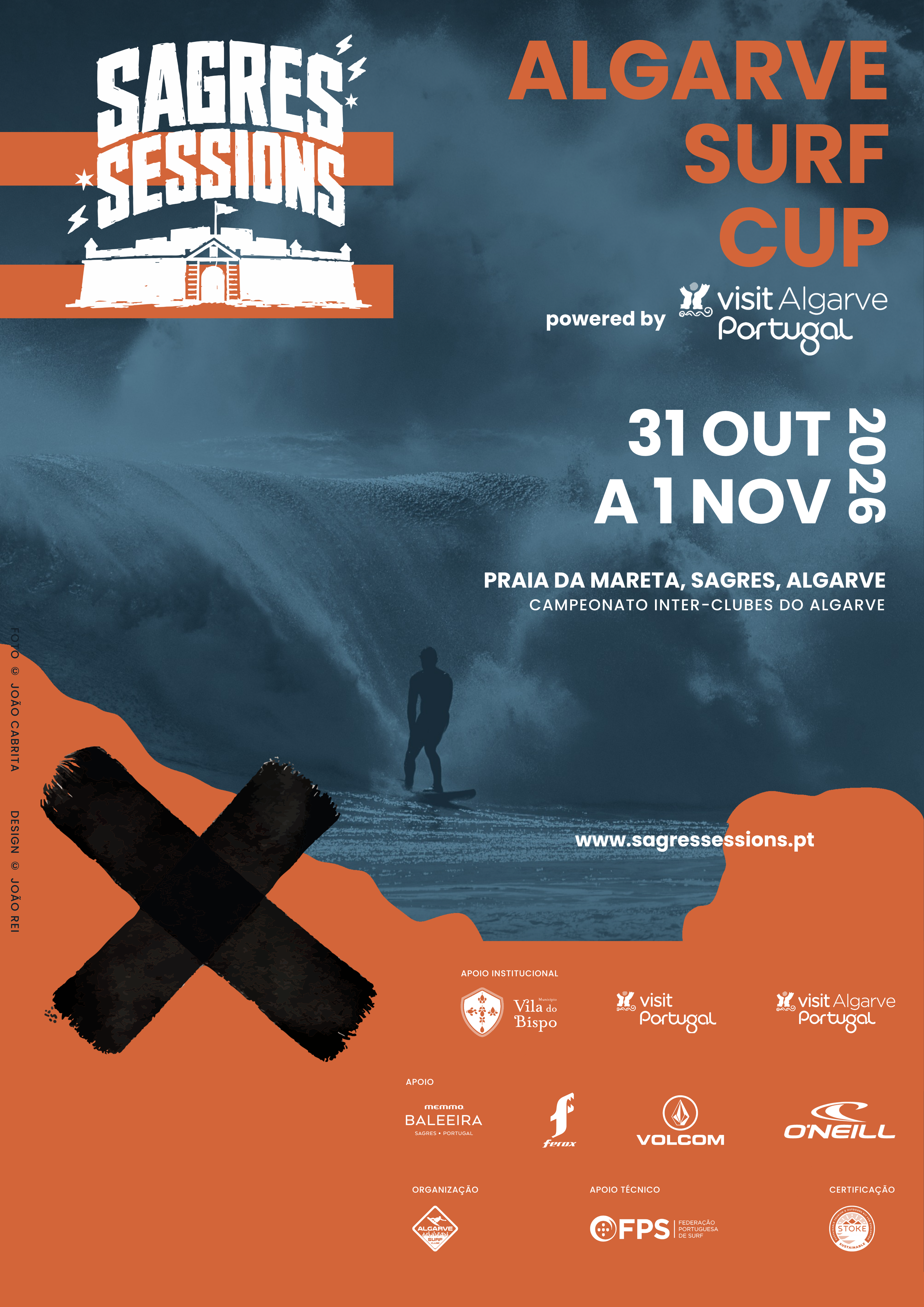 Poster oficial do Algarve Surf Cup powered by Visit Algarve